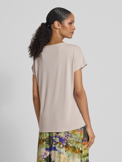 Christian Berg Woman T-shirt z mieszanki modalu z okrągłym dekoltem Piaskowy 5