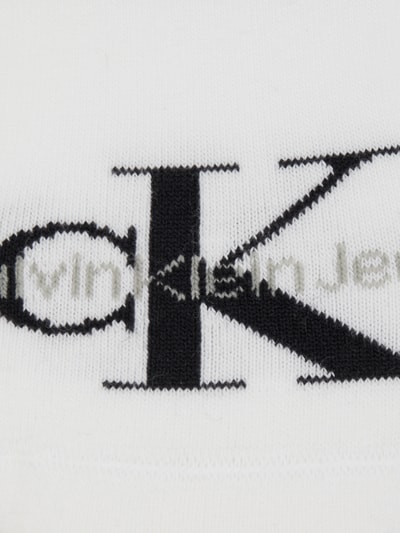 CK Calvin Klein High Cut Füßlinge mit Logo Weiss 3