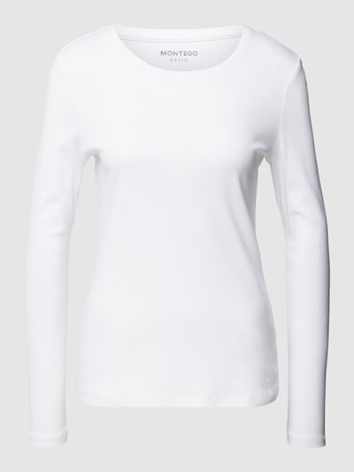 Montego Longsleeve mit Rundhalsausschnitt Weiss 2