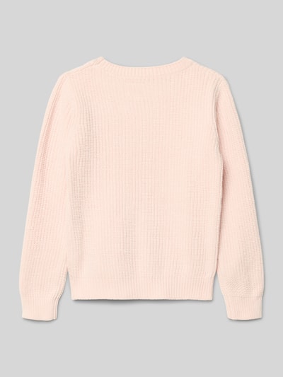 Guess Strickpullover mit Label-Detail Hellrosa 3