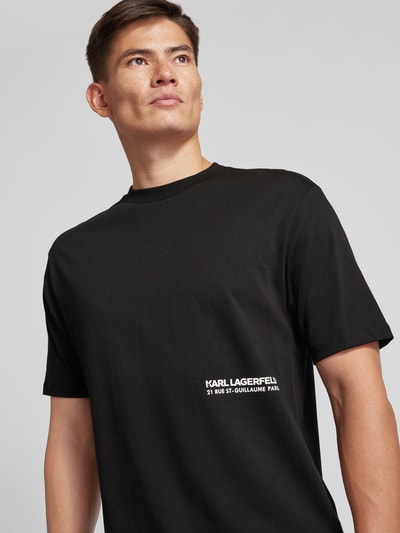 Karl Lagerfeld T-Shirt mit Label-Print Black 3