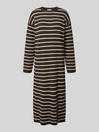 VILLA SOPHIE Strickkleid mit Rundhalsausschnitt Modell 'NURIA' Dunkelbraun 2