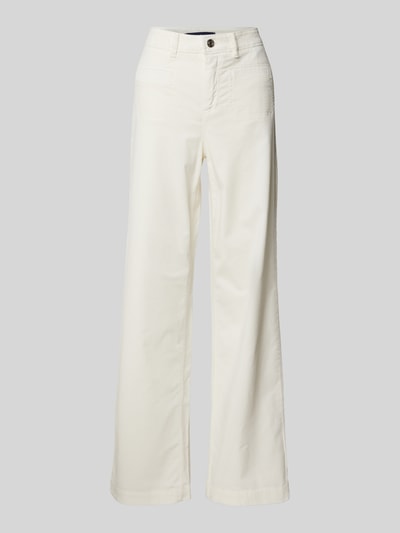 Gardeur Wide Leg Cordhose mit Gesäßtaschen Modell 'Feliza' Offwhite 2