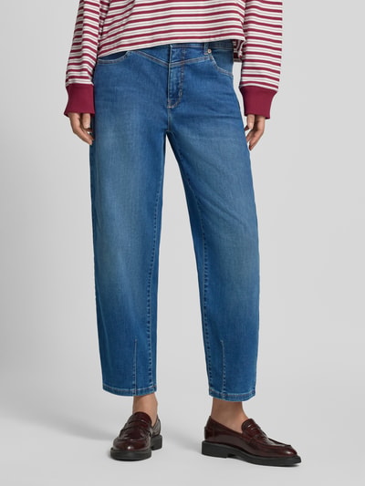 MAC Relaxed Fit Barrel Jeans aus Baumwoll-Mix Modell 'Bobbie' Blau 4