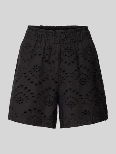 PIECES Regular Fit Shorts aus reiner Baumwolle Modell 'VILDE' Black 2
