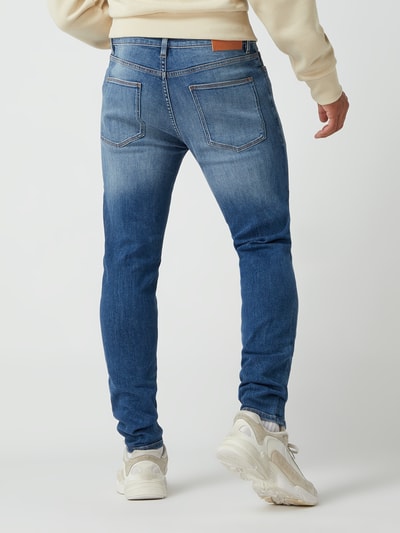 REVIEW Slim fit jeans met wassing Blauw - 5