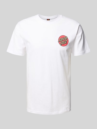 SANTA CRUZ T-Shirt mit Label-Print Modell 'SCREAMING ROSE FLASH' Weiss 2