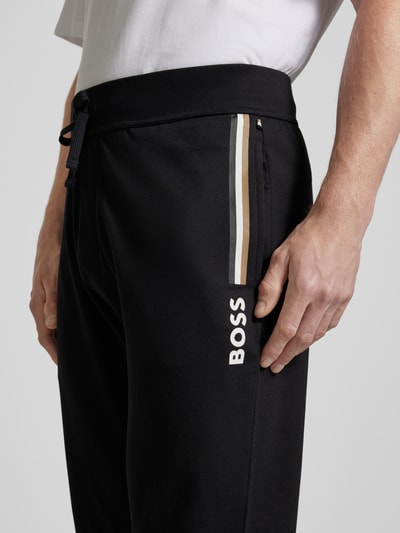 BOSS Slim fit sweatpants met elastische band Zwart - 3