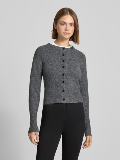 Noisy May Strickjacke mit Rundhalsausschnitt Modell 'NOLA' Mittelgrau 4