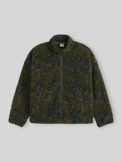 Levi's® Boxy Fit Fleecejacke mit Stehkragen Modell 'NOLAN' Khaki 2
