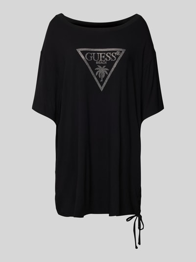 Guess Oversized T-Shirt mit Strasssteinbesatz Black 1