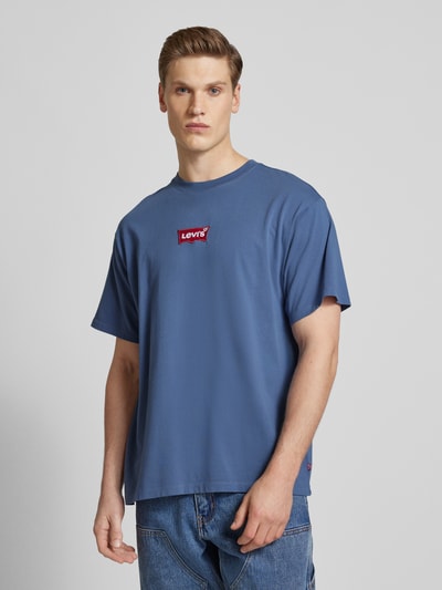 Levi's® T-Shirt mit Label-Stitching Dunkelblau 4