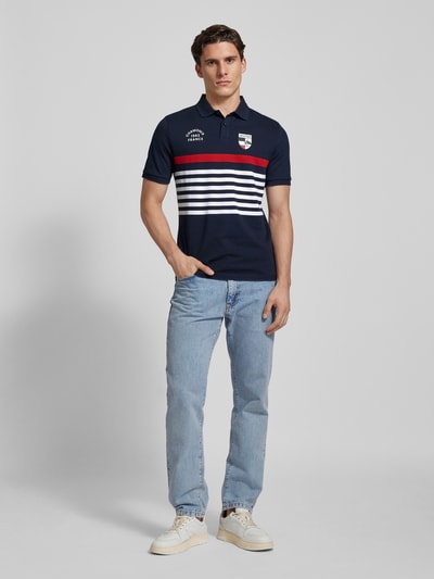 HECHTER PARIS Poloshirt mit Label-Stitching Marine 1