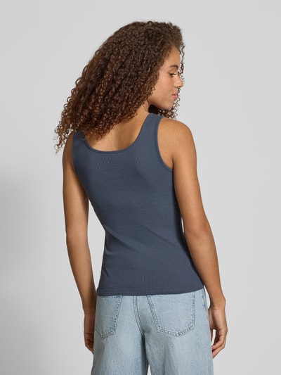 Pieces Slim fit tanktop van katoenmix, model 'KITTE' Donkerblauw - 5