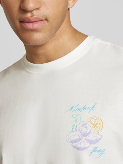 Only & Sons T-shirt o kroju oversized z nadrukiem z logo Złamany biały 3