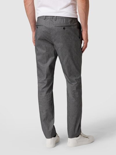 Tommy Hilfiger Tailored Slim fit pantalon met krijtstrepen Antraciet - 5