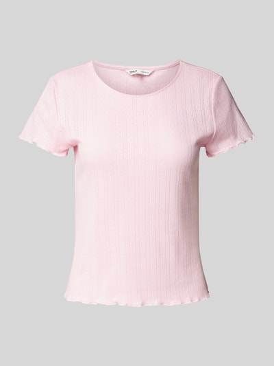 Only Regular Fit  T-Shirt aus reiner Baumwolle Modell 'CARLOTTA' Rosa 1