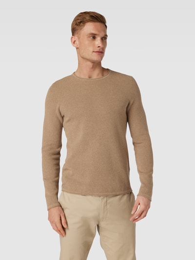 MCNEAL Gebreide pullover met structuurmotief Cognac gemêleerd - 4