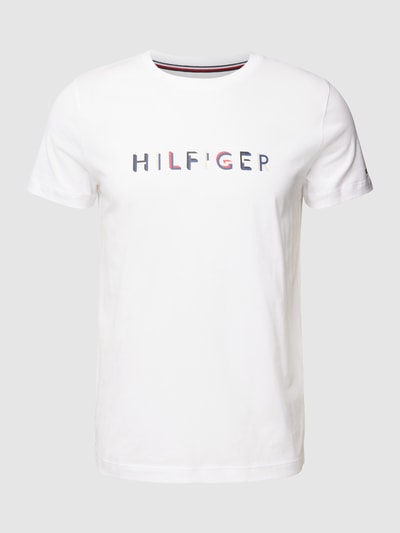 Tommy Hilfiger T-Shirt mit Label-Print Weiss 2