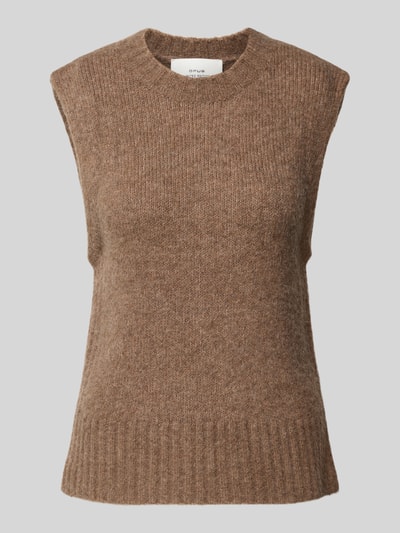 OPUS Pullunder mit gerippten Abschlüssen Modell 'Pucku' Hellbraun 2