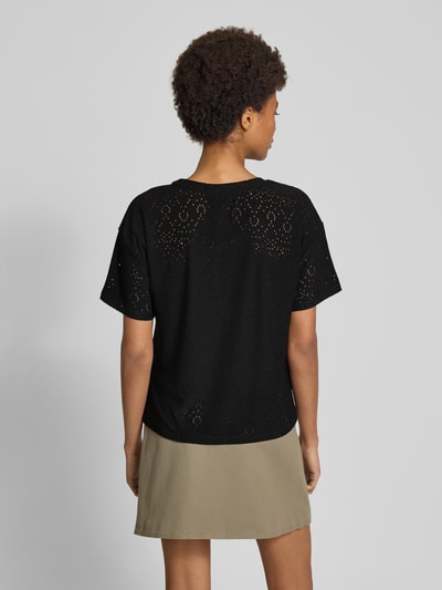 Pieces Regular Fit T-Shirt mit Ausbrenner-Effekt Modell 'ABBY' Black 5