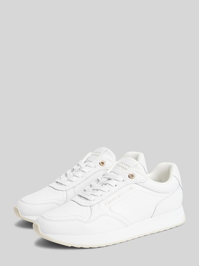 Tommy Hilfiger Sneaker aus echtem Leder mit Label-Schriftzug Weiss 1
