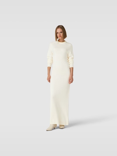 Rabanne Strickkleid mit Zierkette Ecru 1