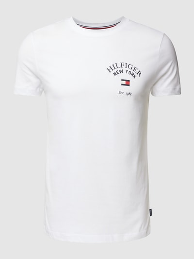 Tommy Hilfiger T-Shirt mit Label-Print Weiss 2