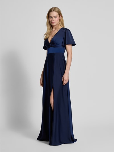 unique Abendkleid mit Knotendetail Marine 1