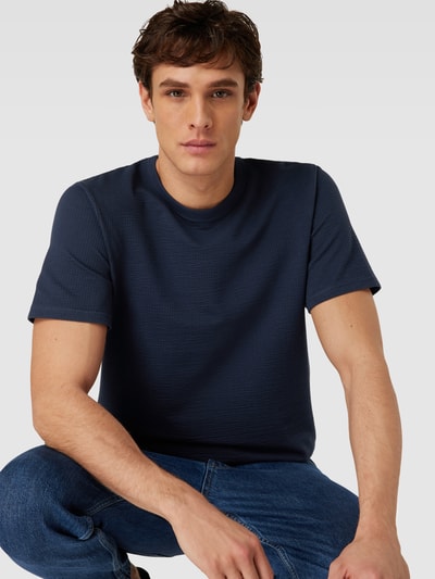 SELECTED HOMME T-Shirt mit Strukturmuster Modell 'SANDER' Marine 3