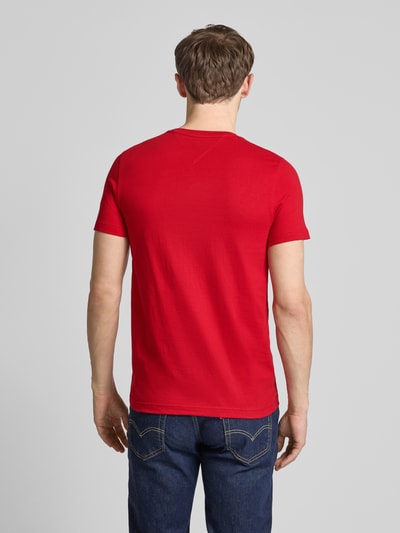 Tommy Hilfiger T-Shirt mit Label-Stitching Rot 5