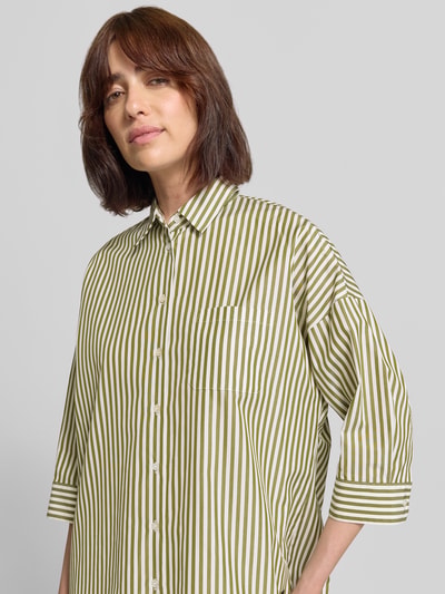 Weekend Max Mara Regular Fit Langarmbluse aus reiner Baumwolle Modell 'WKDGIRALDA' Dunkelgruen 3