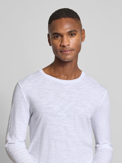 American Vintage Shirt met lange mouwen en ronde hals, model 'BYSAPICK' Wit - 3