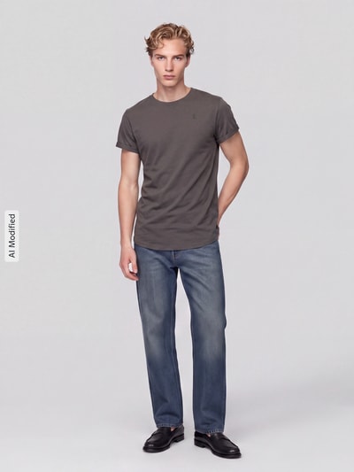G-Star RAW Relaxed Fit T-Shirt aus reiner Baumwolle Modell 'Lash washed' Anthrazit 1