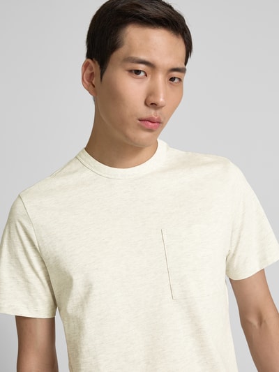 Casual Friday T-shirt met ronde hals, model 'JASPER' Offwhite - 3