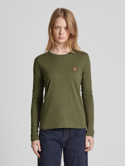 Polo Ralph Lauren Longsleeve mit Logo-Stitching Oliv 4