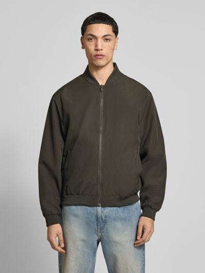 JACK & JONES Bomberjacke mit Stehkragen Modell 'CHARGE' Oliv 4