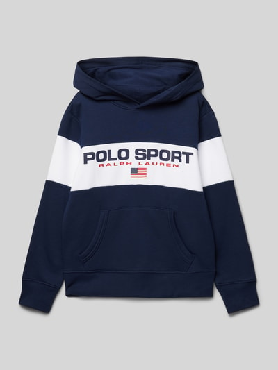 Polo Sport Hoodie mit Label-Print Marine 1