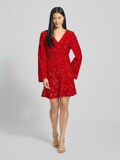 Vila Minikleid mit Pailletten Modell 'BARINA' Rot 1