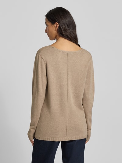 FREE/QUENT Strickpullover mit Teilungsnaht Modell 'Claura' Sand 5