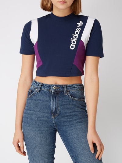 adidas Originals Crop-Shirt mit Logo-Print Lila 4