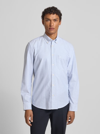 Marc O'Polo Regular Fit Freizeithemd aus reiner Baumwolle Bleu 4