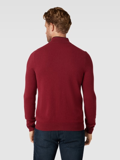 BOSS Strickpullover mit Troyer-Kragen Modell 'Marlo' Bordeaux 5