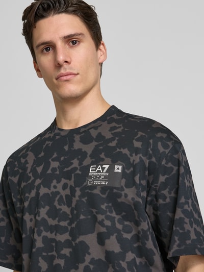 EA7 Emporio Armani T-Shirt aus reiner Baumwolle Dunkelgrau 3