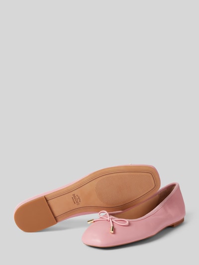 INUOVO Ballerinas aus Leder mit Schleifen-Applikation Rosa 3