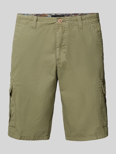 bugatti Cargoshorts mit aufgesetzten Pattentaschen Oliv 2