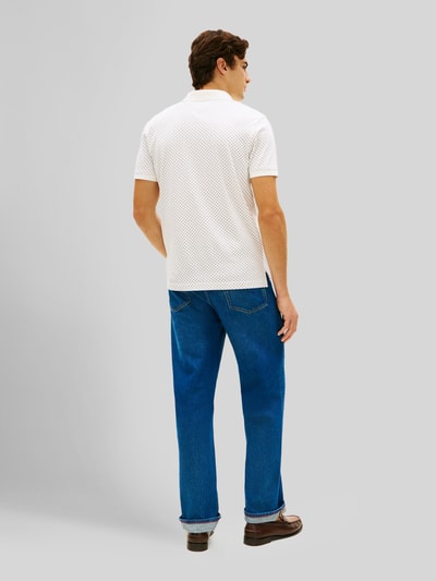 Tommy Hilfiger Regular Fit Poloshirt aus reiner Baumwolle Offwhite 5