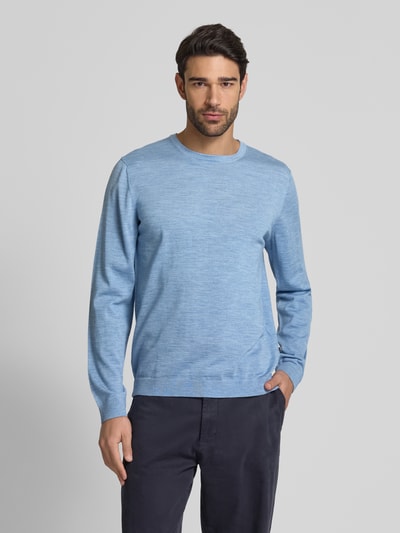 MAERZ Muenchen Strickpullover aus Schurwolle Modell 'ON SUMMER' Hellblau 4