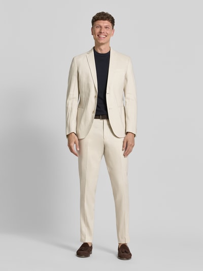 s.Oliver BLACK LABEL Regular Fit Anzughose aus Leinen-Mix Beige 1