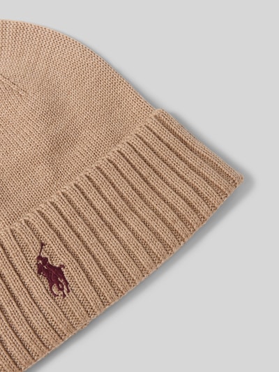 Polo Ralph Lauren Beanie van wol met labelstitching Camel - 2